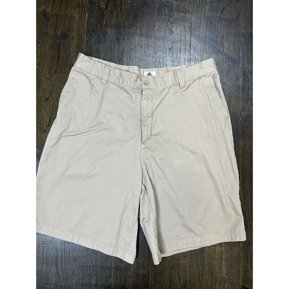 VTG 90s Guy Z Khaki Chino Shorts 38x10 Y2K Skater Retro Beige 100% Cotton Flat